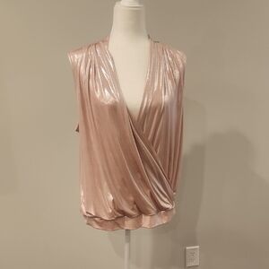 Elegant Women's Pink Draped Top